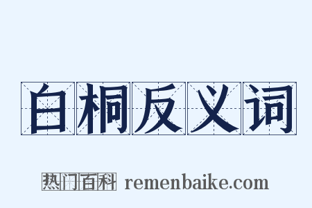 白桐反义词是什么意思的图片